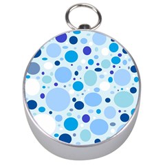 Bubbly Blues Silver Compass