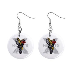 Moto X Wheelie 1  Button Earrings