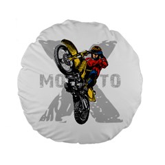 Moto X Wheelie 15  Premium Round Cushion  by MegaSportsFan