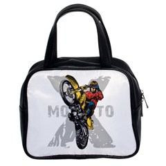 Moto X Wheelie Classic Handbag (two Sides) by MegaSportsFan