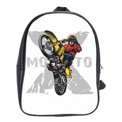 Moto X Wheelie School Bag (xl) by MegaSportsFan