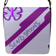 Send Spoons Flap Closure Messenger Bag (small) by FunWithFibro