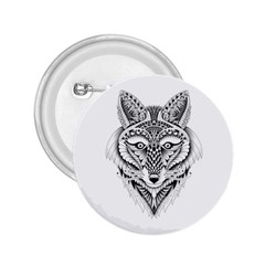 Ornate Foxy Wolf 2 25  Button