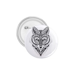 Ornate Foxy Wolf 1 75  Button