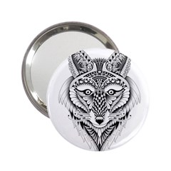 Ornate Foxy Wolf Handbag Mirror (2 25 ) by Zandiepants