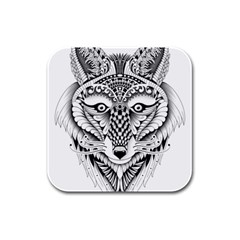 Ornate Foxy Wolf Drink Coasters 4 Pack (square)