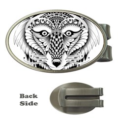 Ornate Foxy Wolf Money Clip (oval)