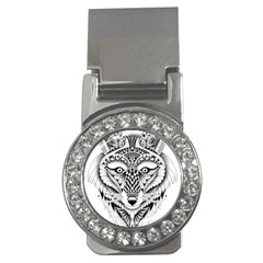 Ornate Foxy Wolf Money Clip (cz)