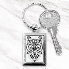 Ornate Foxy Wolf Key Chain (rectangle) by Zandiepants