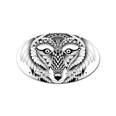 Ornate Foxy Wolf Sticker (oval) by Zandiepants