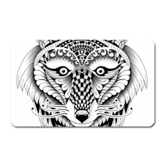 Ornate Foxy Wolf Magnet (rectangular) by Zandiepants