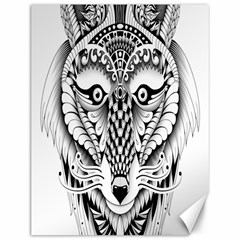 Ornate Foxy Wolf Canvas 12  X 16  (unframed) by Zandiepants