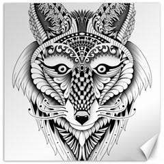 Ornate Foxy Wolf Canvas 16  X 16  (unframed) by Zandiepants