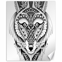 Ornate Foxy Wolf Canvas 16  X 20  (unframed)