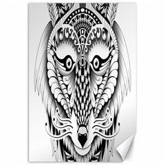 Ornate Foxy Wolf Canvas 20  X 30  (unframed)