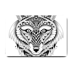 Ornate Foxy Wolf Small Door Mat