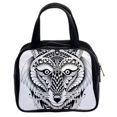 Ornate Foxy Wolf Classic Handbag (two Sides)