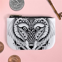 Ornate Foxy Wolf Coin Change Purse