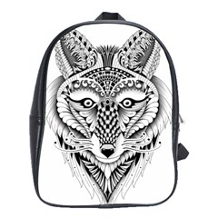 Ornate Foxy Wolf School Bag (large) by Zandiepants