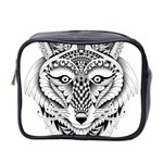 Ornate Foxy Wolf Mini Travel Toiletry Bag (Two Sides) Front