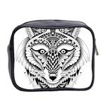 Ornate Foxy Wolf Mini Travel Toiletry Bag (Two Sides) Back