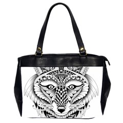 Ornate Foxy Wolf Oversize Office Handbag (two Sides) by Zandiepants