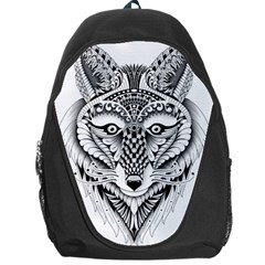 Ornate Foxy Wolf Backpack Bag by Zandiepants