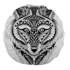 Ornate Foxy Wolf 18  Premium Round Cushion 