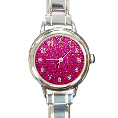 Polka Dot Sparkley Jewels 1 Round Italian Charm Watch by MedusArt