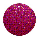 Polka Dot Sparkley Jewels 1 Round Ornament Front