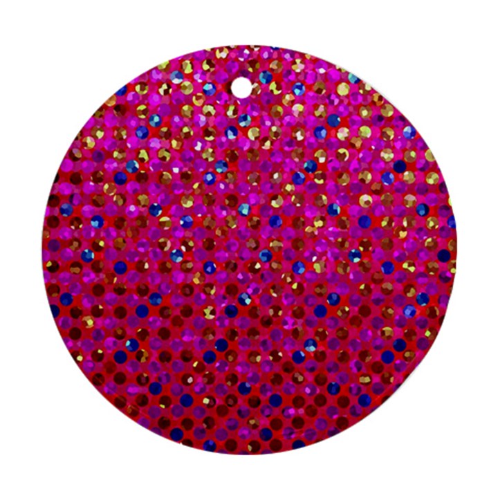 Polka Dot Sparkley Jewels 1 Round Ornament