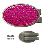 Polka Dot Sparkley Jewels 1 Money Clip (Oval) Front