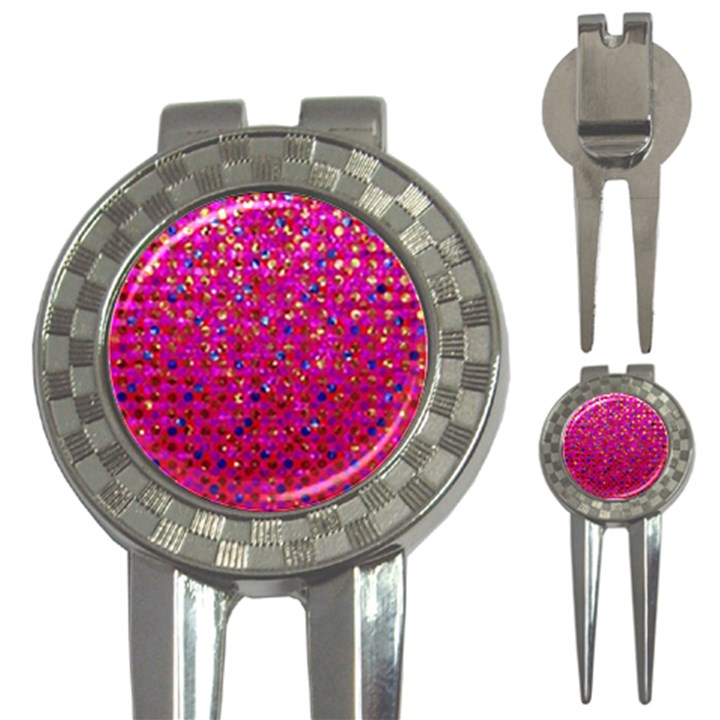 Polka Dot Sparkley Jewels 1 Golf Pitchfork & Ball Marker