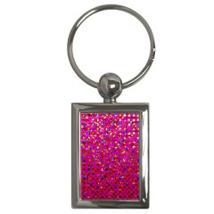 Polka Dot Sparkley Jewels 1 Key Chain (rectangle) by MedusArt