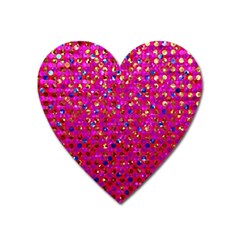 Polka Dot Sparkley Jewels 1 Magnet (heart) by MedusArt