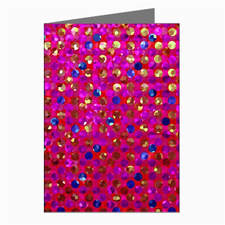 Polka Dot Sparkley Jewels 1 Greeting Card (8 Pack)