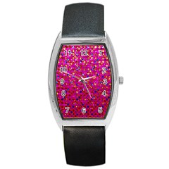 Polka Dot Sparkley Jewels 1 Tonneau Leather Watch by MedusArt