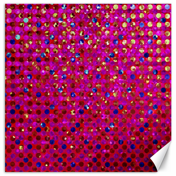 Polka Dot Sparkley Jewels 1 Canvas 20  x 20  (Unframed)