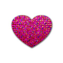 Polka Dot Sparkley Jewels 1 Drink Coasters (heart) by MedusArt