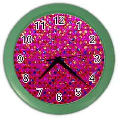 Polka Dot Sparkley Jewels 1 Wall Clock (color)