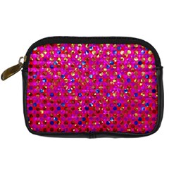 Polka Dot Sparkley Jewels 1 Digital Camera Leather Case