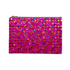 Polka Dot Sparkley Jewels 1 Cosmetic Bag (large) by MedusArt