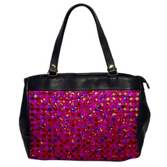 Polka Dot Sparkley Jewels 1 Oversize Office Handbag (one Side) by MedusArt