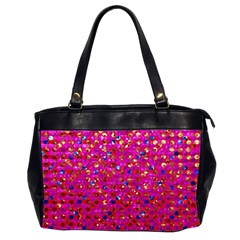 Polka Dot Sparkley Jewels 1 Oversize Office Handbag (two Sides) by MedusArt