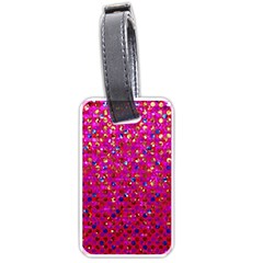 Polka Dot Sparkley Jewels 1 Luggage Tag (one Side)