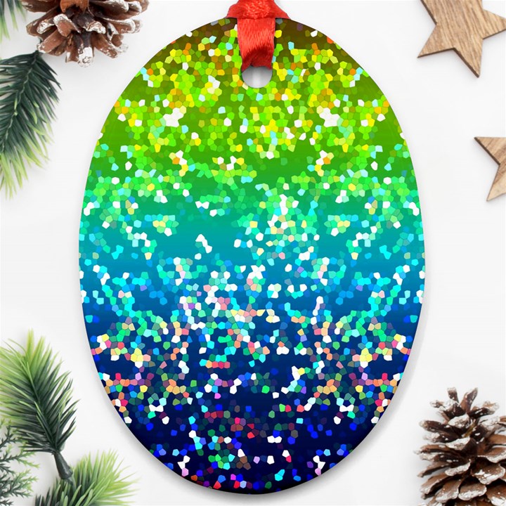 Glitter 4 Oval Ornament