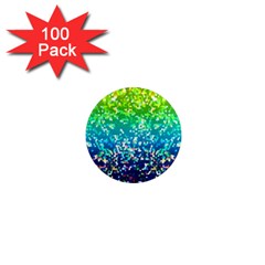 Glitter 4 1  Mini Button Magnet (100 Pack) by MedusArt