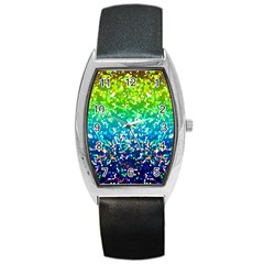 Glitter 4 Tonneau Leather Watch by MedusArt