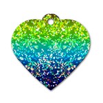 Glitter 4 Dog Tag Heart (Two Sided) Front