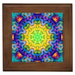 Psychedelic Abstract Framed Ceramic Tile